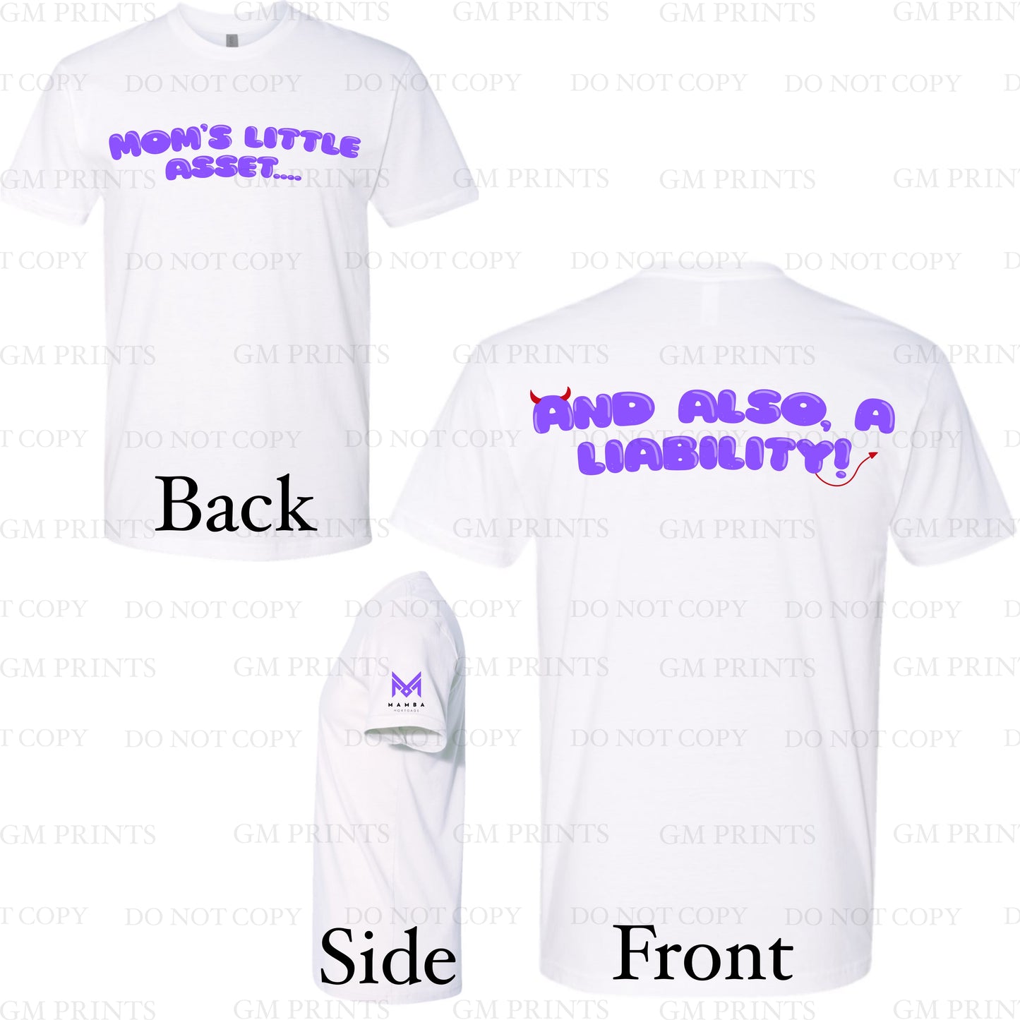 Mom/Dad’s Asset & Liability Youth Shirts
